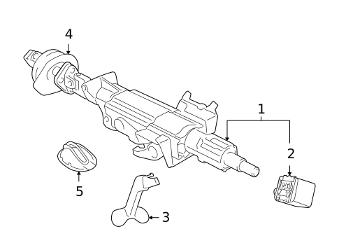 Steering Column Assembly for 2011 Saab 9-3X #0