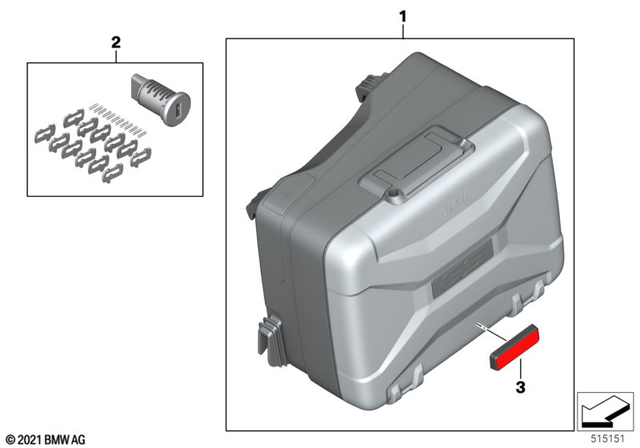 63149899378 - : Mount Reflector - US/Ca for BMW-Motorrad Image