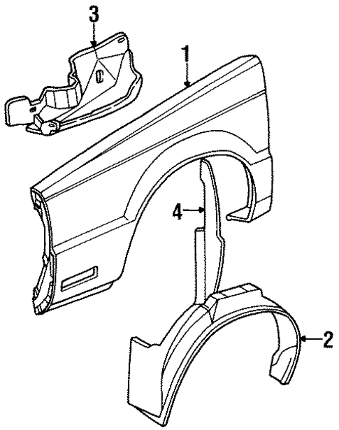Fender & Components for 1991 Chrysler Imperial #0