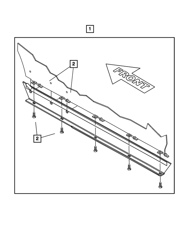 82208021 - Mopar Accessories - Component Parts: Lowerside Molding Kit for Mopar Image