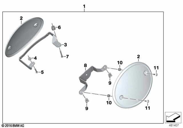 77318394220 - Design: Set Starting Number Plate High for BMW-Motorrad Image