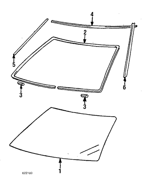Glass - Windshield for 1989 Mitsubishi Starion #0