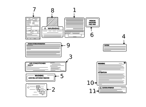 Labels for 2004 Mitsubishi Endeavor #0