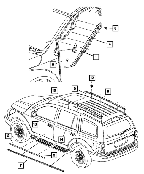 Moldings and Ornamentation for 2009 Chrysler Aspen #0