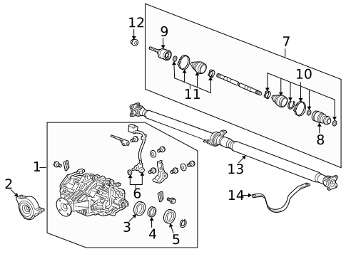 Axle & Differential for 2009 Acura RDX #0