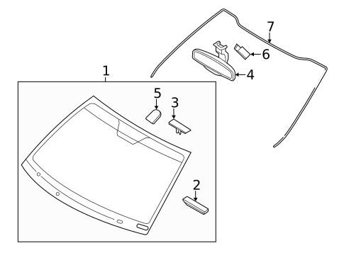 Glass - Windshield for 2016 Kia Optima #0