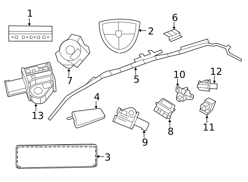 Air Bag Components for 2010 Volkswagen Routan #0