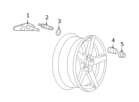 Tire Pressure Monitor Components for 2006 Chevrolet Corvette #0