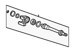 44500SDAA00 - Front Drive Axle: Half-Shaft for Honda: Accord Image