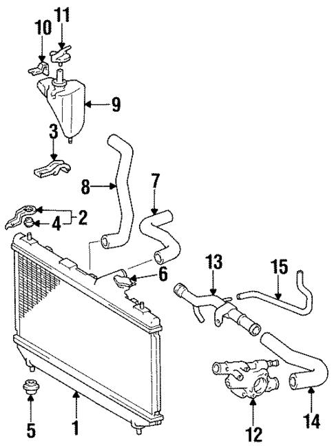 Radiator & Components for 1997 Toyota Paseo #0