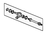 44500TBFA00 - Front Drive Axle: Intermediate Shaft for Acura: Integra Image
