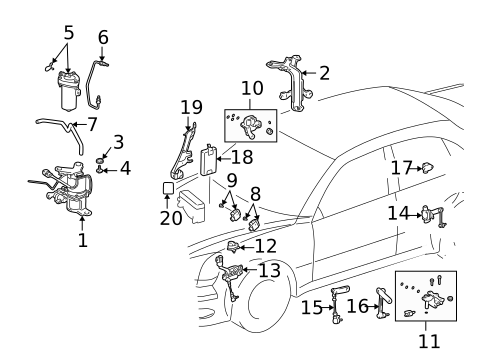 Auto Leveling Components for 2006 Lexus LS430 #0