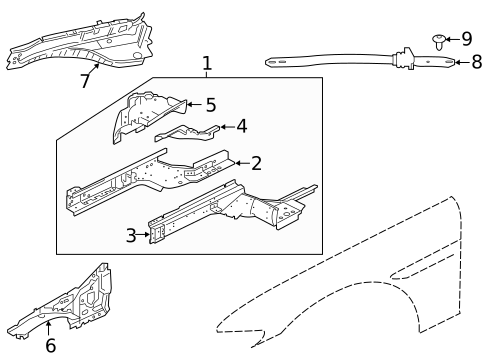 Structural Components & Rails for 2017 Jaguar XF #0