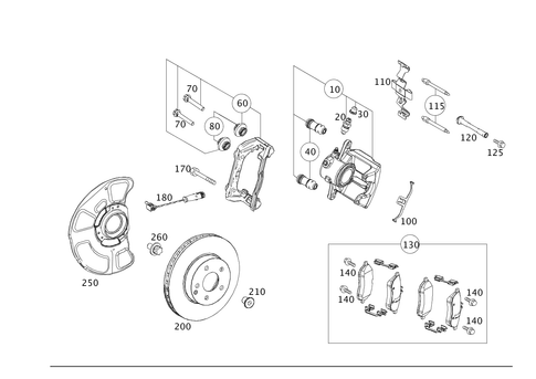 Front Wheel Brake for 2009 Mercedes-Benz E63 AMG #0