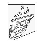 21973038629E38 - Body: Door Trim Panel for Mercedes-Benz Image