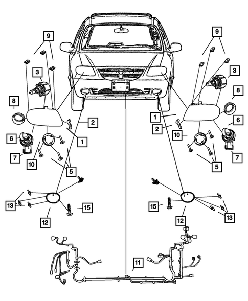 Lamps - Front, Rear and Courtesy for 2005 Chrysler Town & Country #1
