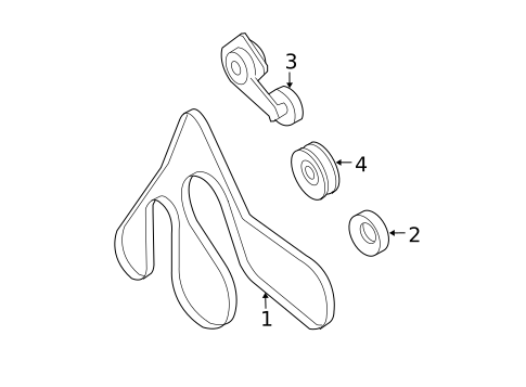 Accessory Drive Belt System Components for 2004 Lincoln Navigator #0