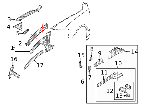 Structural Components & Rails for 2009 Audi Q7 #0