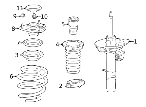 Struts & Components for 2014 Honda Accord #0