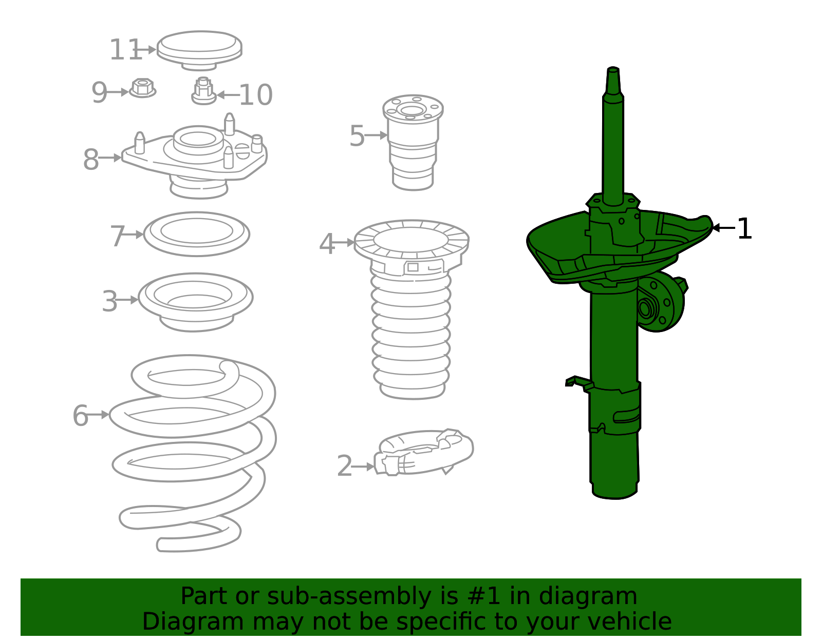 2013-2017 Honda Accord Strut 51611-T2A-325 | OEM Parts Online