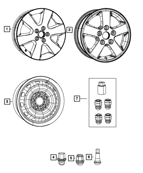 Wheels, Tires and Hardware for 2009 Dodge Journey #0