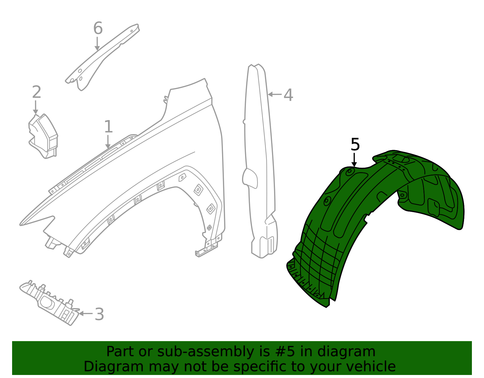 2022-2024 Hyundai Santa Cruz Fender Liner 86811-K5000 | OEM