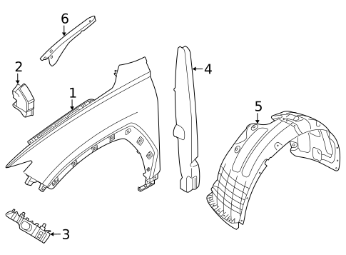 Fender & Components for 2022 Hyundai Santa Cruz #0