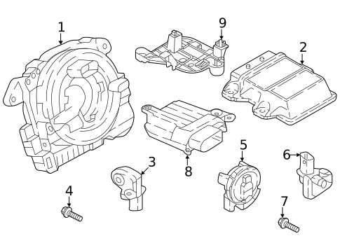 Air Bag Components for 2025 Volkswagen Atlas Cross Sport #1