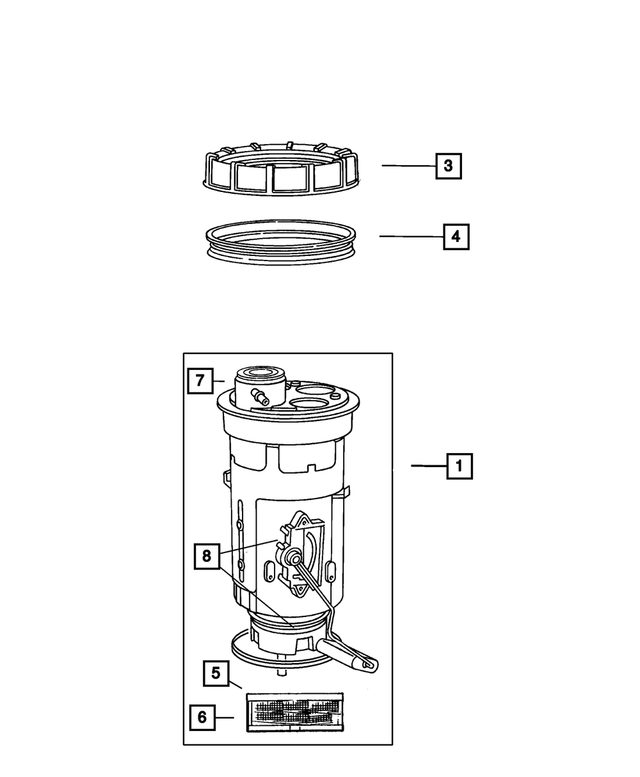 4798825AB - Fuel: Fuel Pressure Regulator Filter for Mopar Image