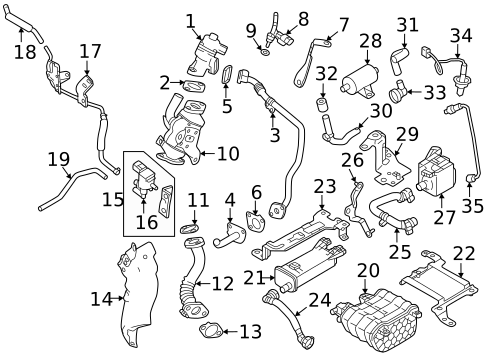 EGR & Related Components for 2023 Mitsubishi Outlander PHEV #0