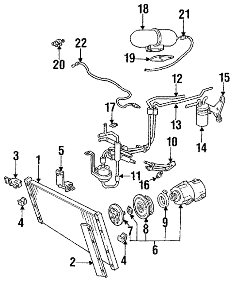 Condenser, Compressor & Lines for 1993 Lincoln Mark VIII #0