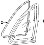 F4AZ5429710A - Body: Quarter Glass for Ford: Crown Victoria Image