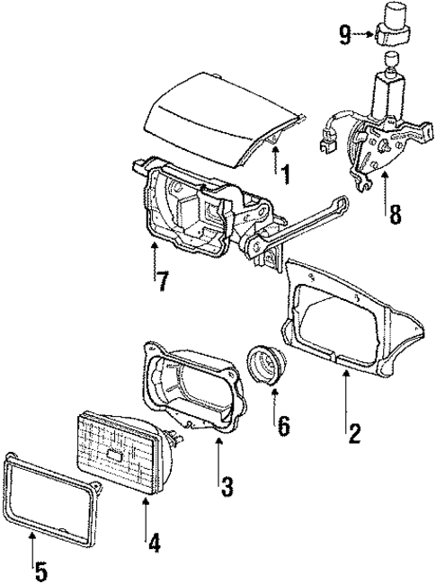 Headlamp Components for 1988 Honda Prelude #0