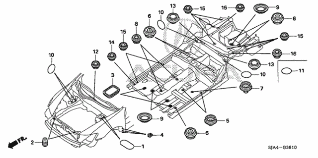 Grommet (FR.) for 2011 Acura RL #0