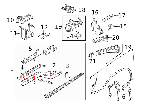 Structural Components & Rails for 2013 Volkswagen Tiguan #0
