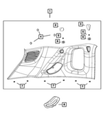 5US23DX9AD - Interior Trim: Quarter Trim Panel for Mopar Image