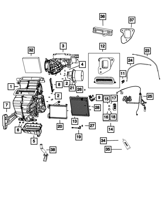 68153949AA - Air Conditioners and Heaters: Slim Line Seal Kit for Mopar Image