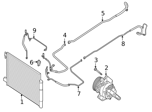 Condenser, Compressor & Lines for 2019 Smart EQ fortwo #0