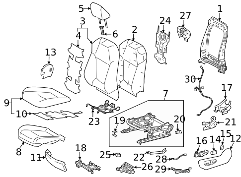 Power Seats for 2024 Toyota Venza #0