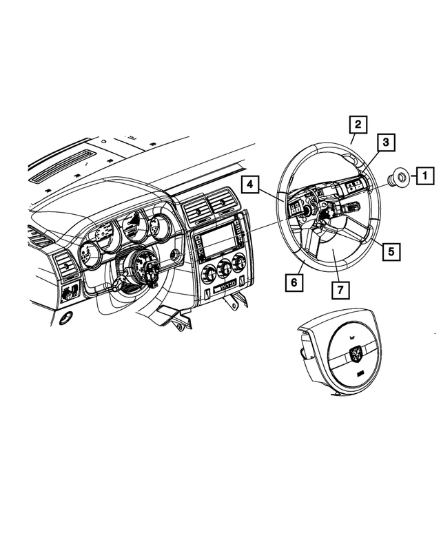 1AG511DVAB - Steering: Steering Wheel for Mopar Image image