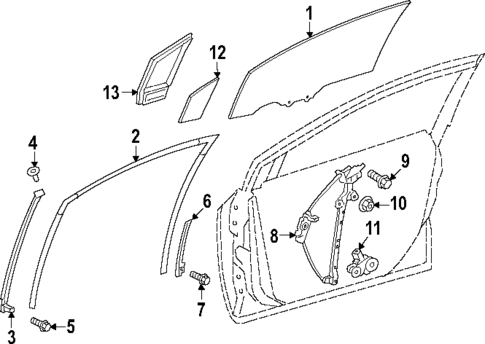 Glass - Front Door for 2025 Toyota GR Corolla #0