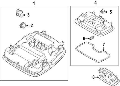 Overhead Console for 2025 Hyundai Santa Cruz #0