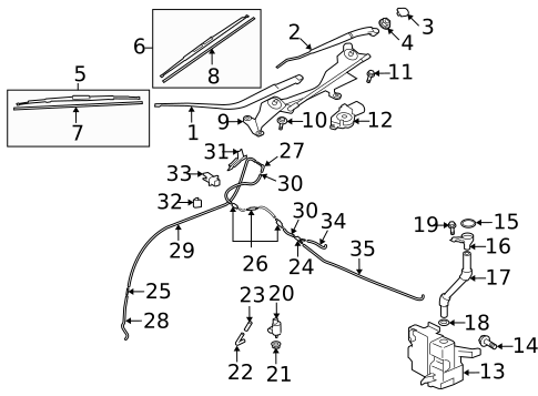 Wiper & Washer Components for 2007 Mitsubishi Outlander #0