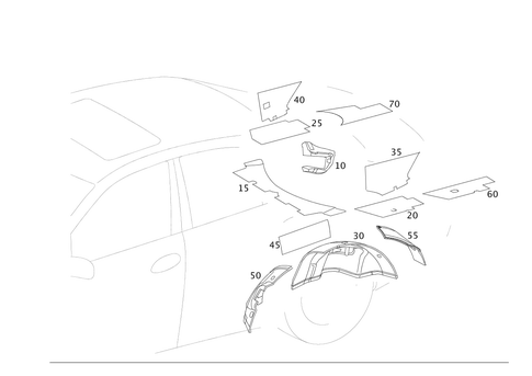 Insulation in Luggage Compartment and Rear End Pillar for 1994 Mercedes-Benz E500 #0