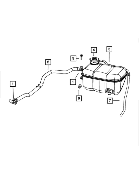Engine Coolant Reservoir (Bottle) for 2017 Dodge Viper #0