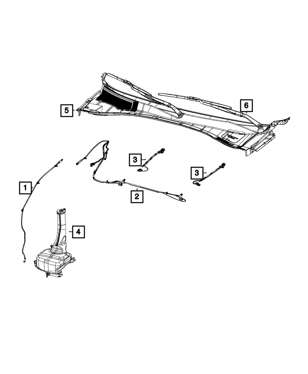 2015-2016 Dodge Charger Windshield Washer Nozzle 68239789AC | OEM