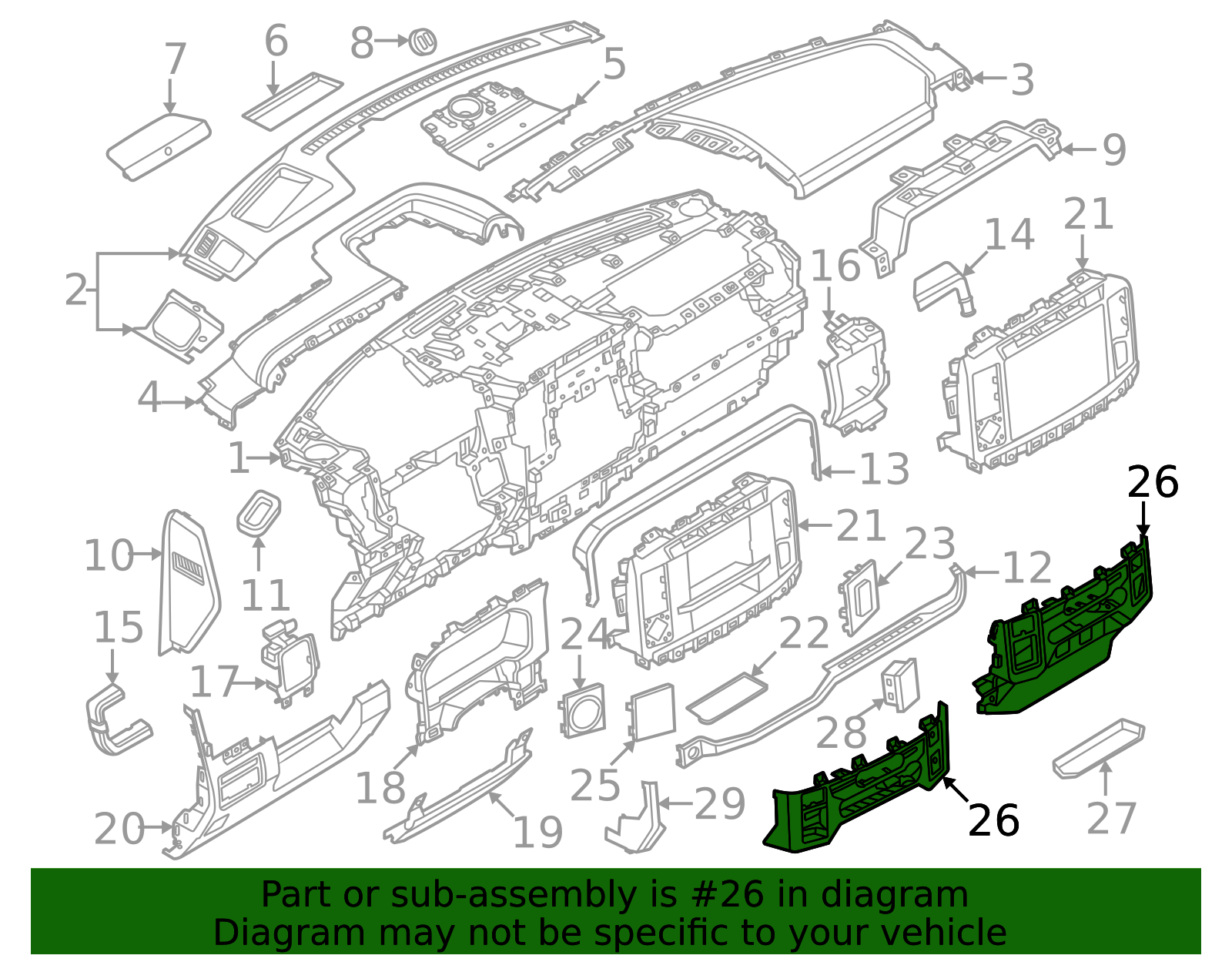 PC3Z-26042C74-AA Instrument Panel Cover pc3z26042c74aa | Fairway