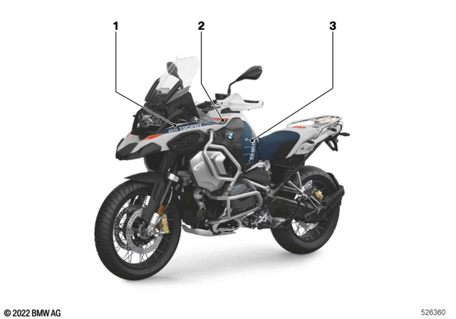 51147108767 - Body Equipment: Decor Front-Wheel Cover, Left - Trophy for BMW-Motorrad Image