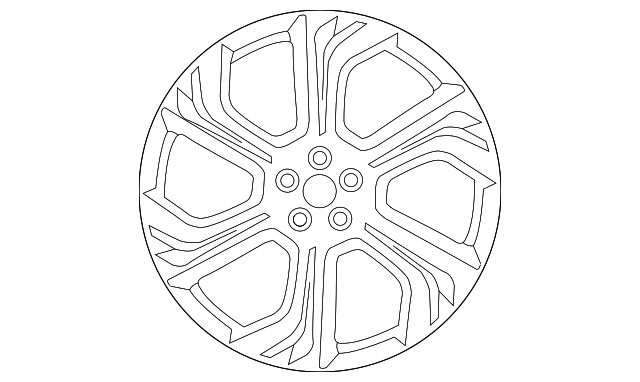 2018-2023 Jaguar E-Pace Alloy Wheel, 20 Inch 6 Split-Spoke