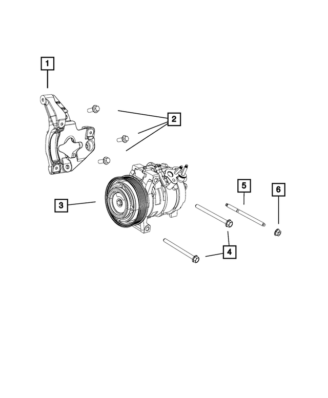 68148383AA - Air Conditioners and Heaters: A/c Compressor/idler Pulley Bracket for Mopar Image